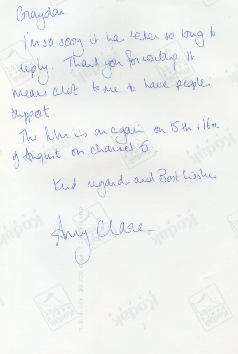 Amy Seccombe Princess Diana Actress Large Hand Signed Photo