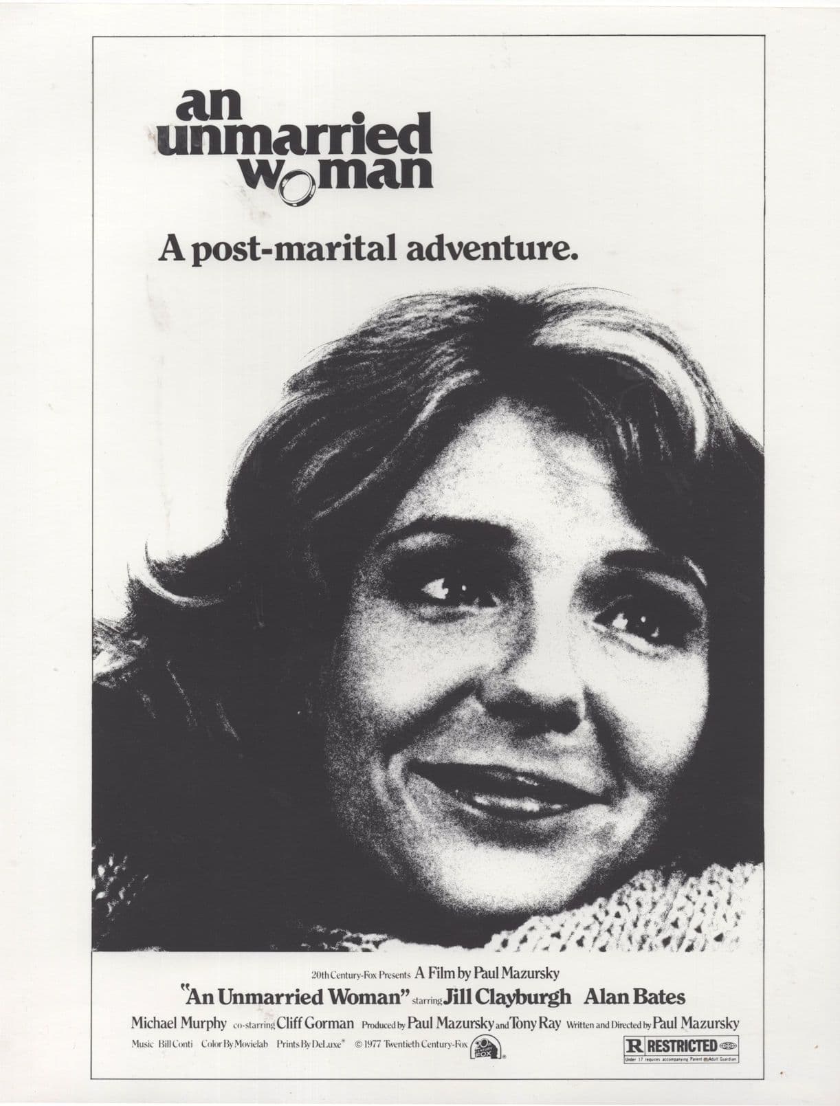An Unmarried Woman Jilll Calyburgh Alan Bates 2x Monochrome 10x8 Film Photo s