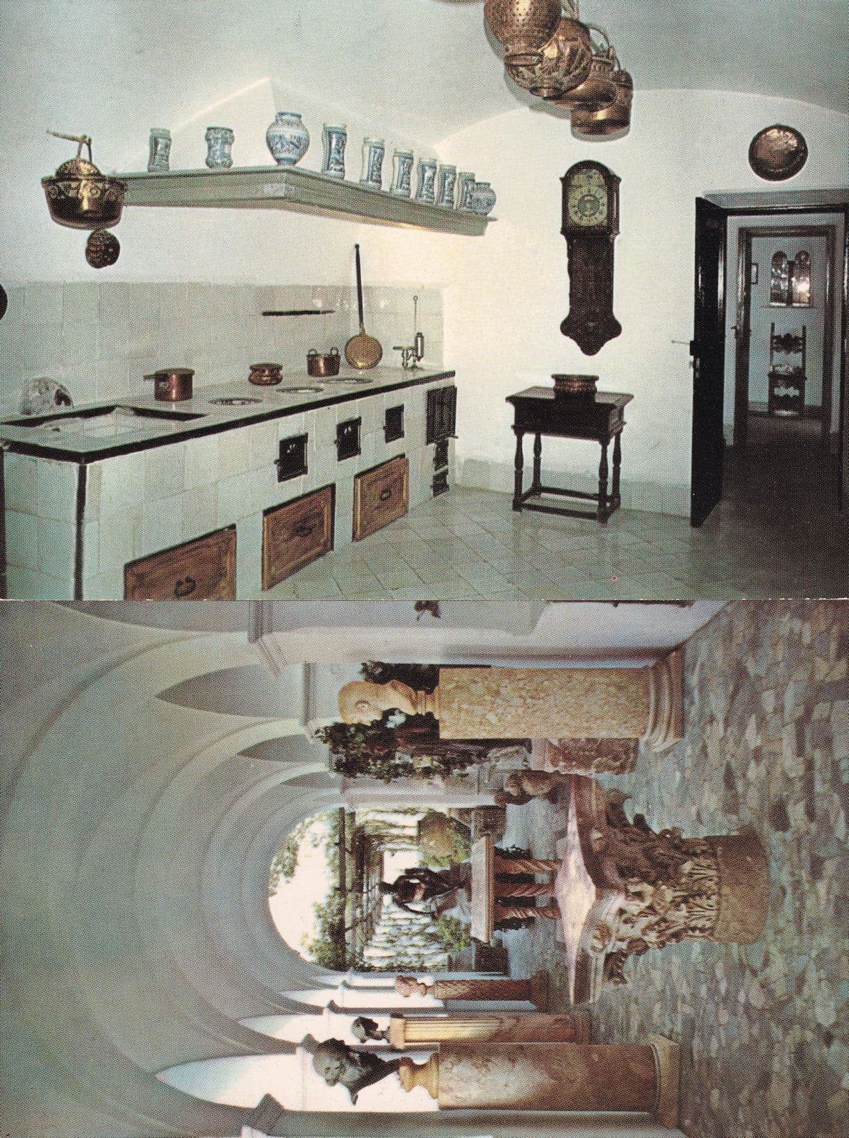 Ana Capri Saint Michael Loggia Of Sculptures Kitchen Clock 2x Postcard s
