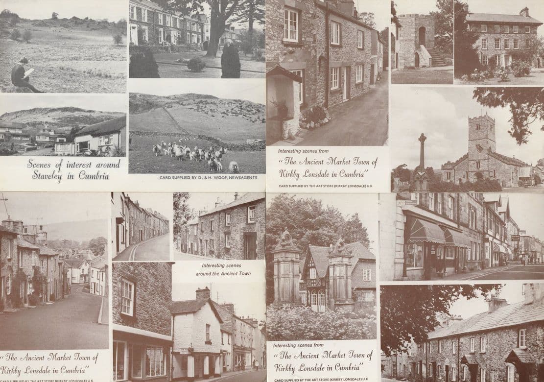 Ancient Market Town Of Kirkby Lonsdale 4x Cumbria Postcard s