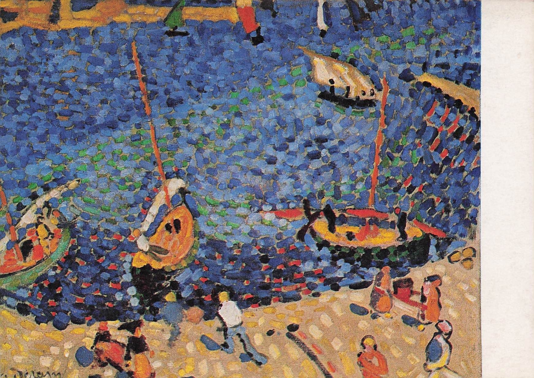 Andre Derain Boote In Collioure French Painting Postcard
