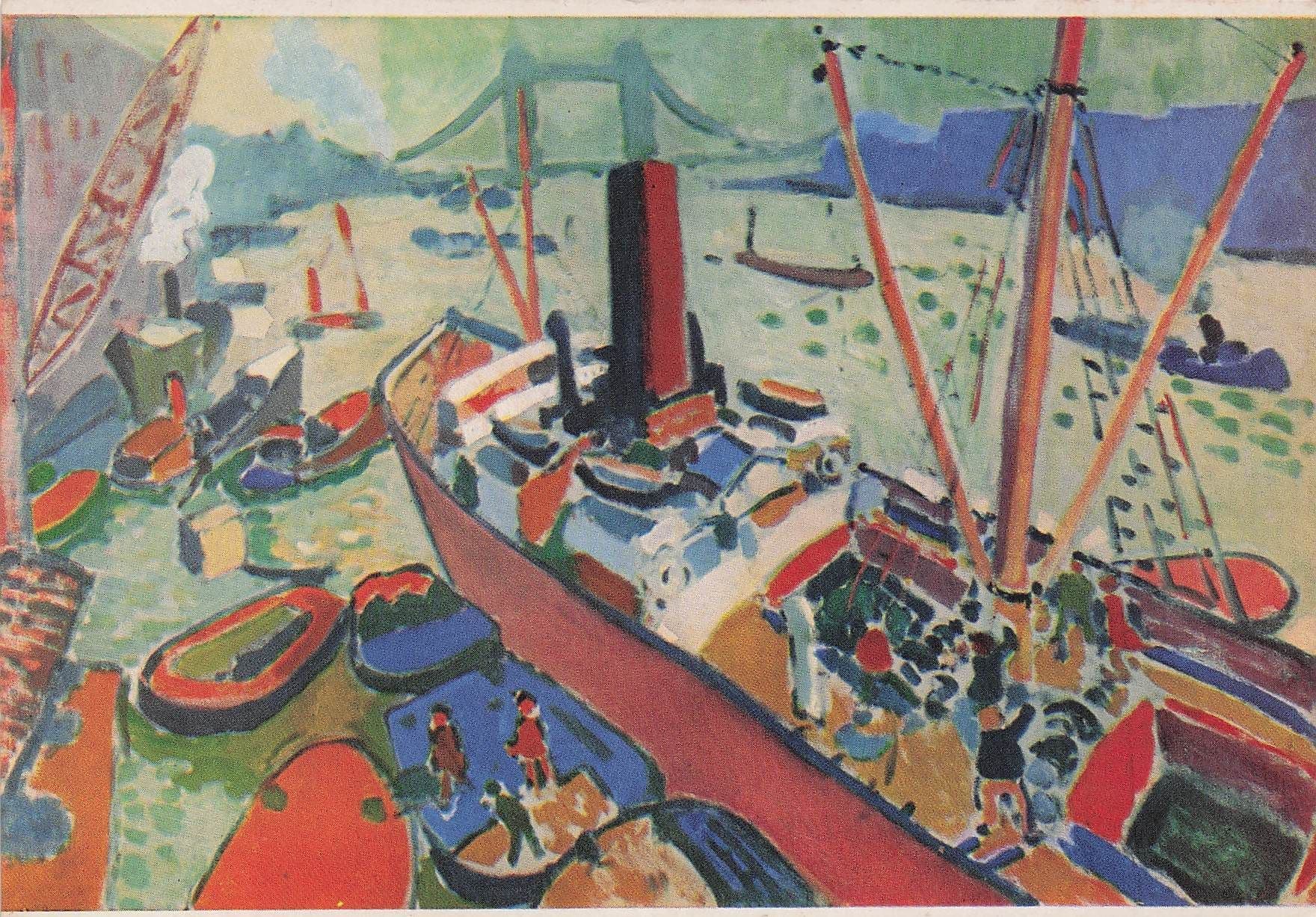 Andre Derain The Pool Of London Thames River 1906 Painting Postcard