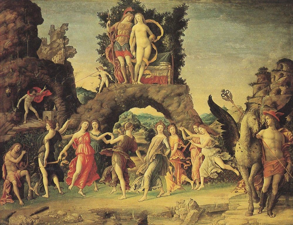 Andrea Mantegna La Parnasse French Painting Postcard
