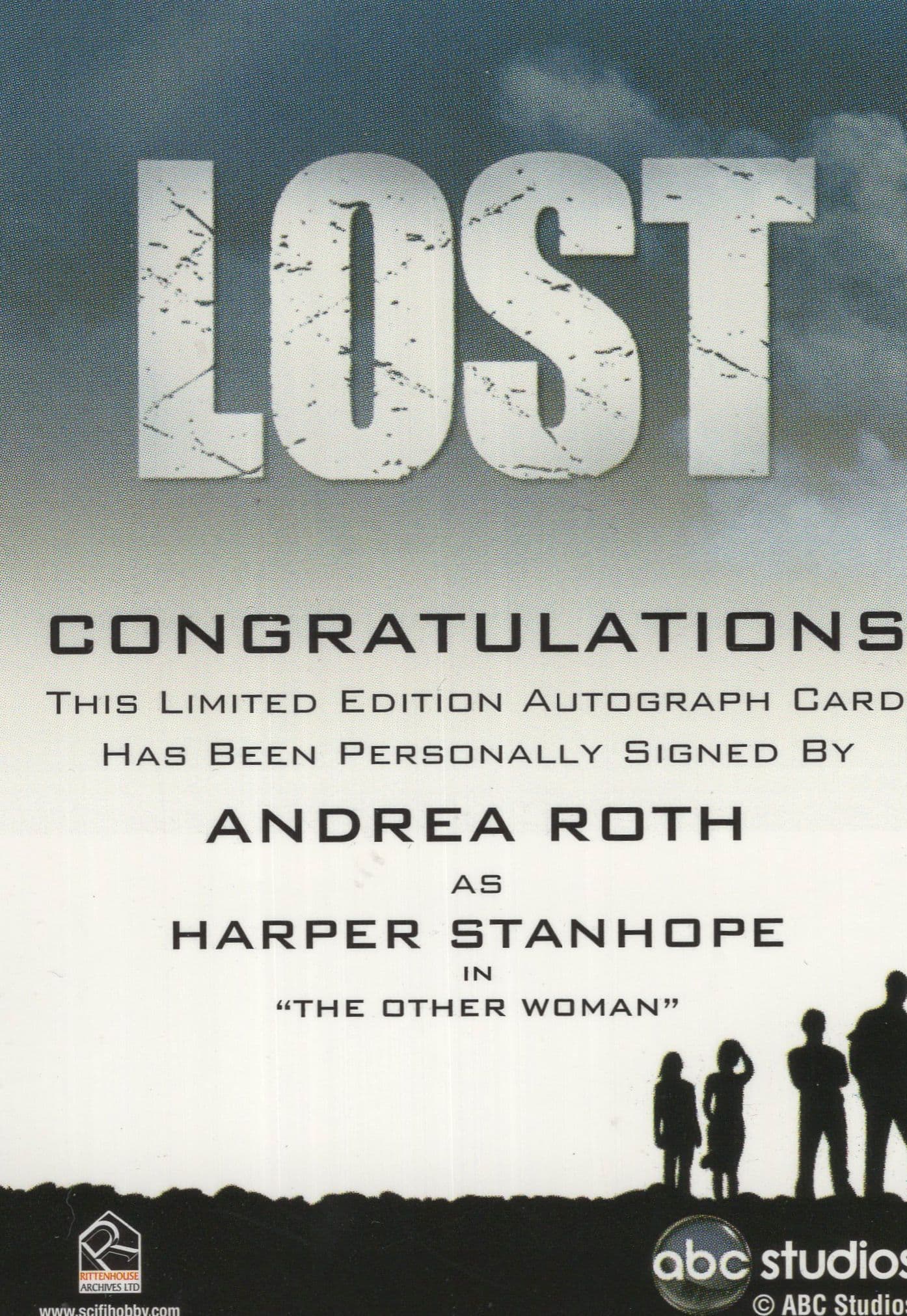 Andrea Roth Lost TV Show Hand Signed Autograph Photo Card