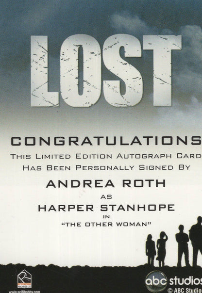Andrea Roth Lost TV Show Hand Signed Autograph Photo Card