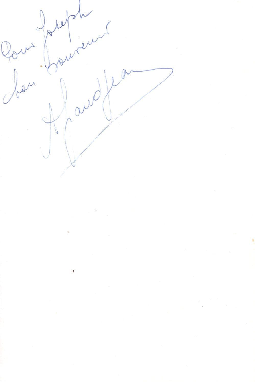Andree Grandjean Country & Western Singer Old Hand Signed Photo