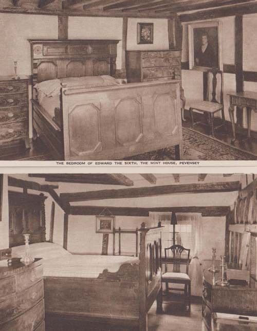 Andrew Borders Bedroom King Edward Royal House Pevensey Antique 2x Postcard
