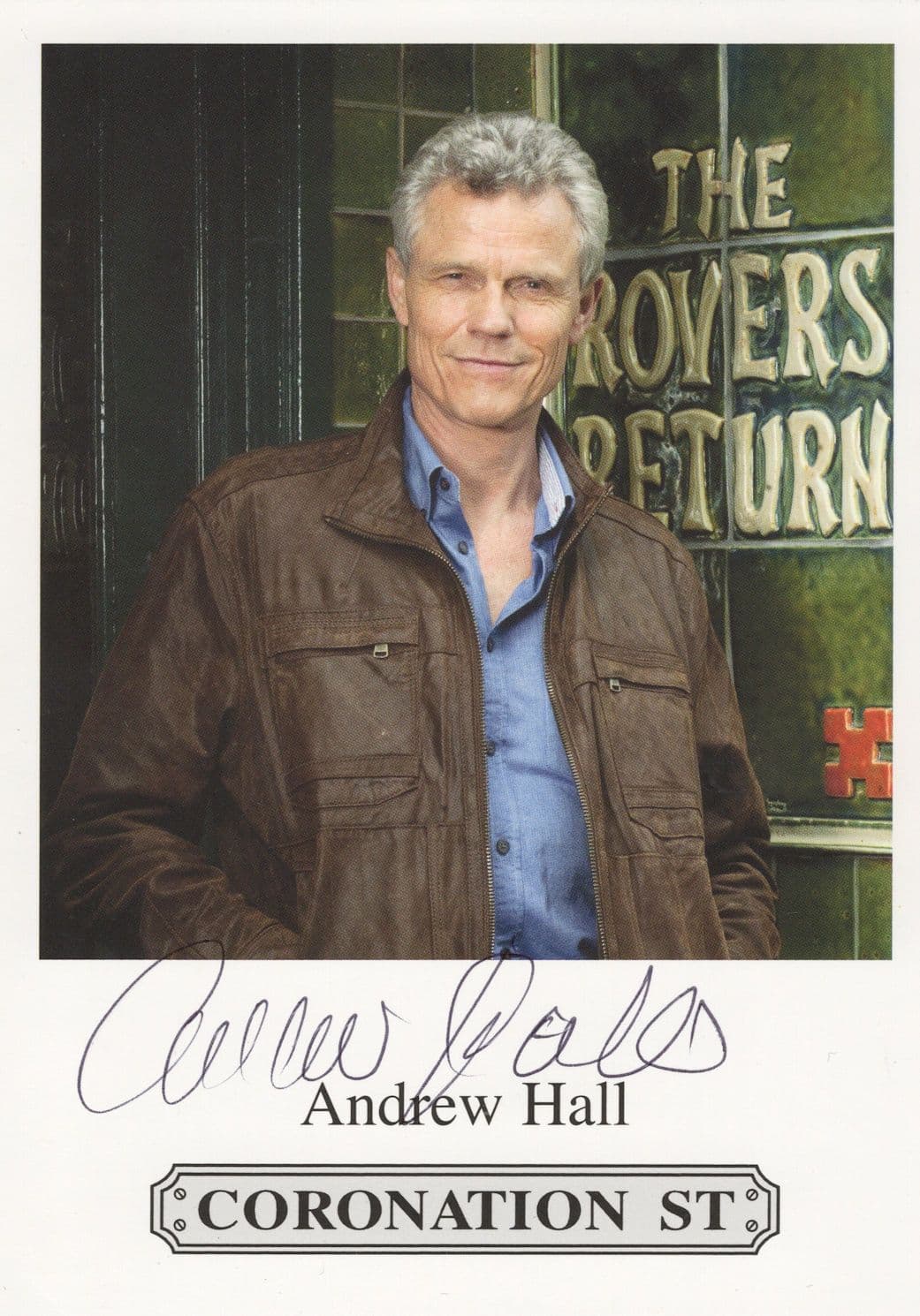 Andrew Hall Coronation Street RARE Hand Signed Cast Card Photo