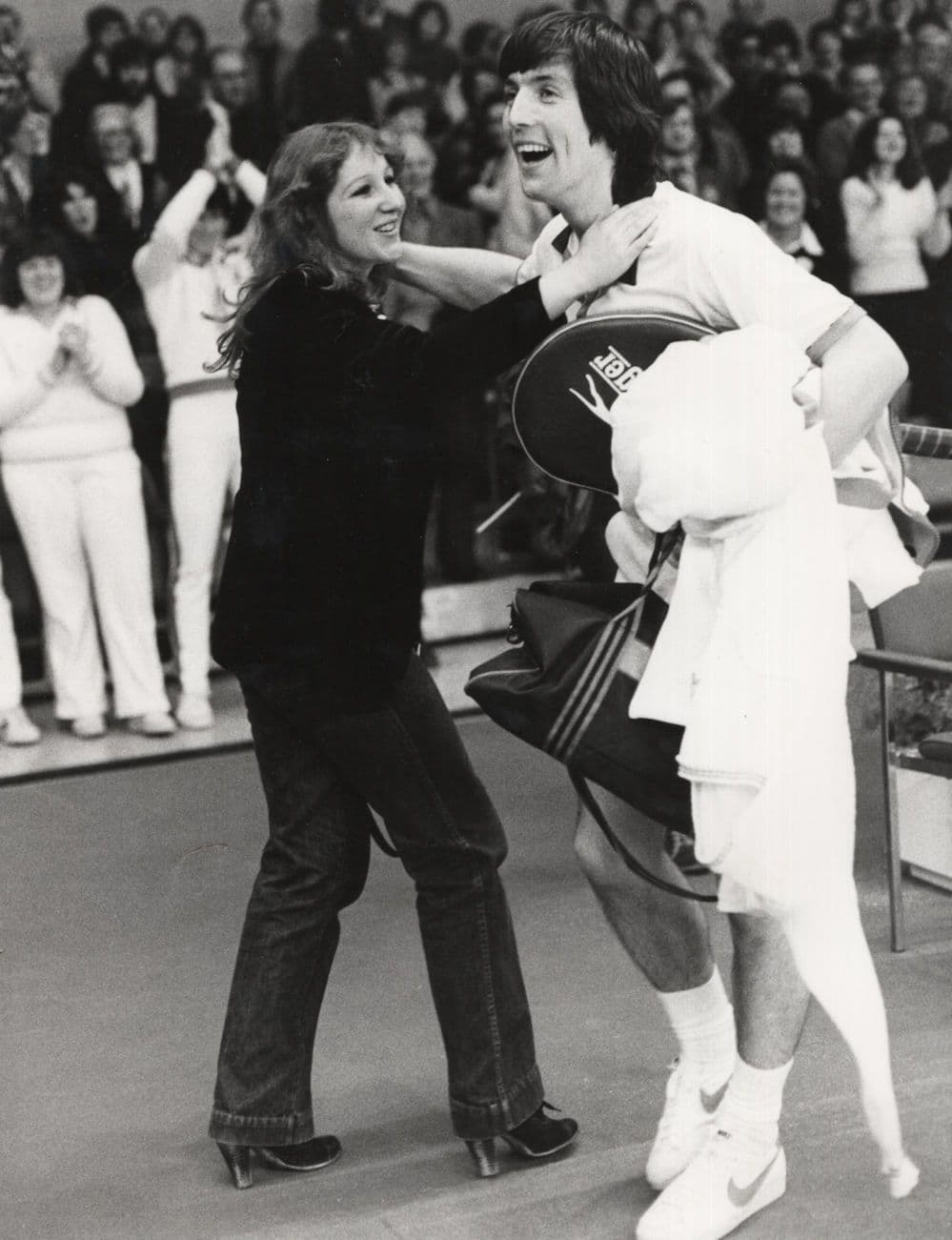Andrew Jarrett Derby 1980s British Tennis Player Large 10x8 Press Photo