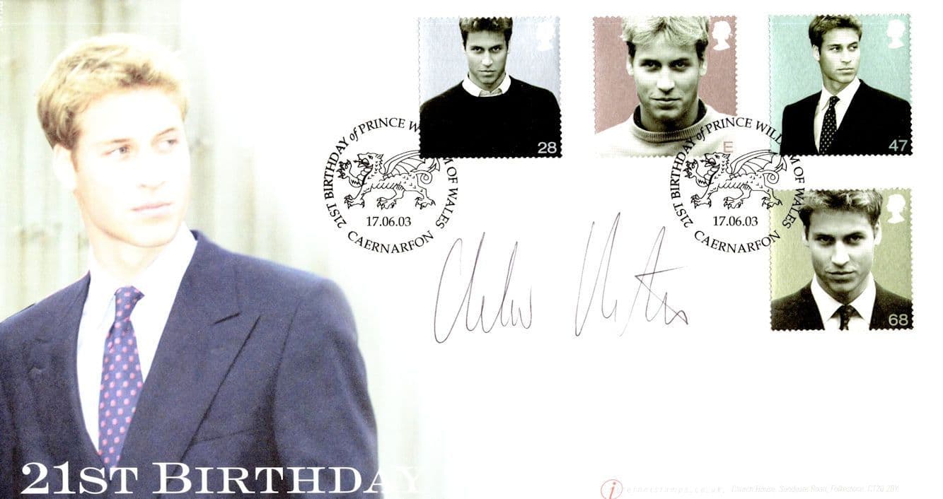 Andrew Morton Prince William Royal 21st Birthday Rare Hand Signed FDC