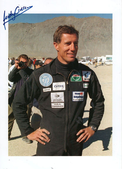 Andy Green 12x8 Thrust SSC Jet Car Reuters Press Conference Hand Signed Photo