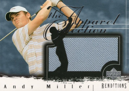 Andy Miller The Apparel Collection Golf Upper Deck Worn Shirt Card