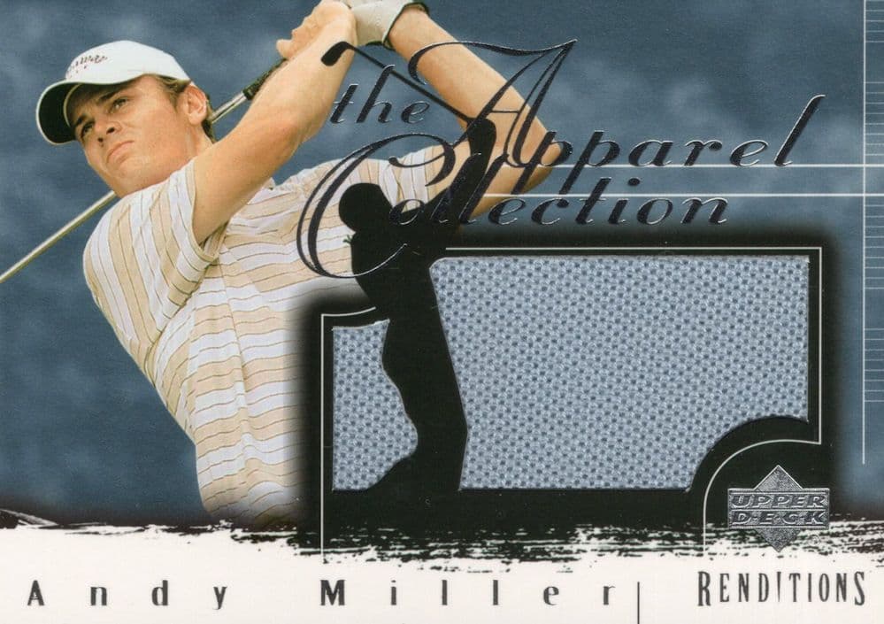 Andy Miller The Apparel Collection Golf Upper Deck Worn Shirt Card