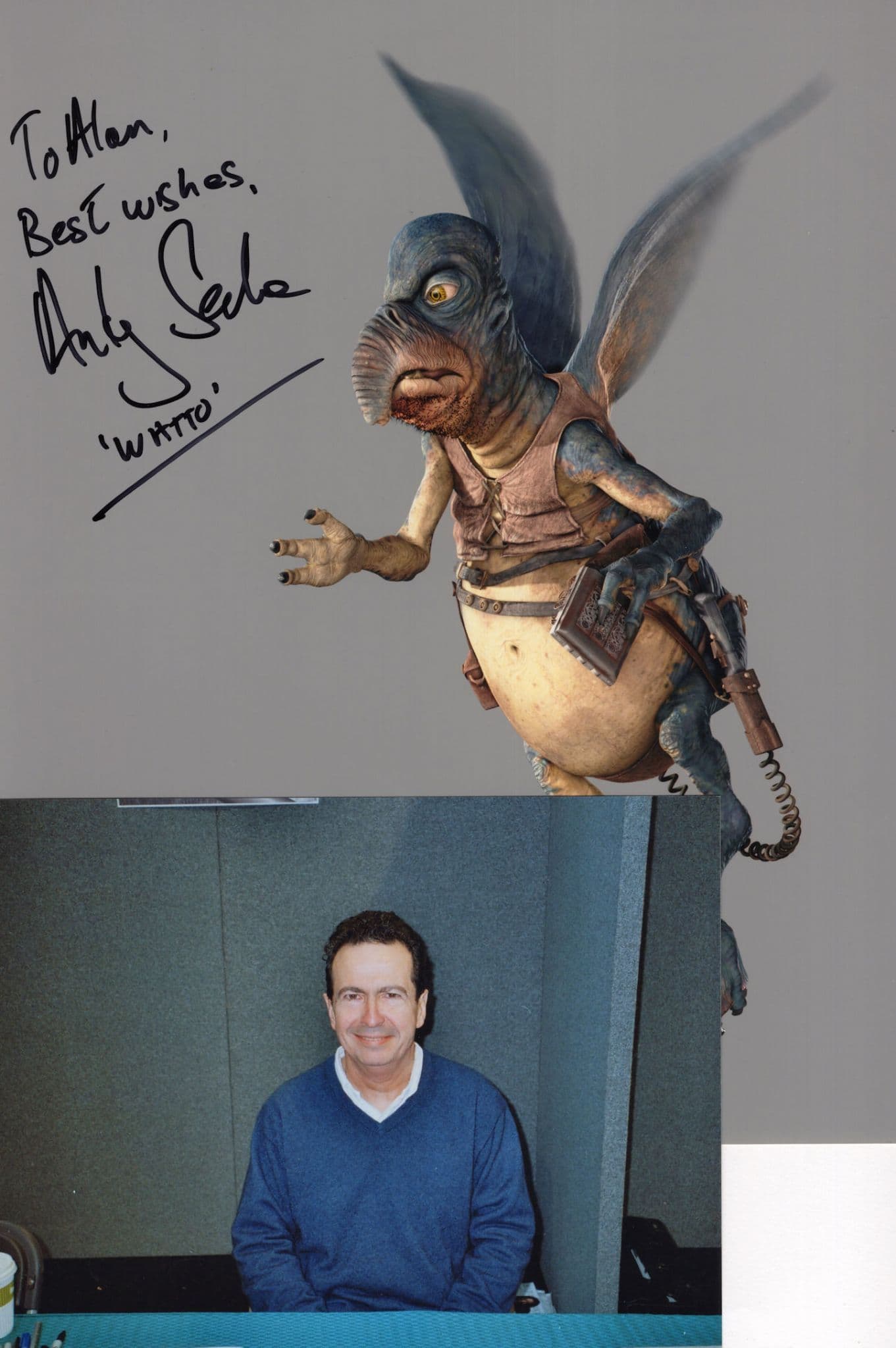 Andy Secombe as Whatto Star Wars Hand Signed Autograph & COA Photo