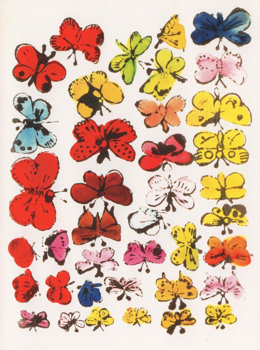 Andy Warhol Butterflies Happy Butterfly Day Painting Postcard