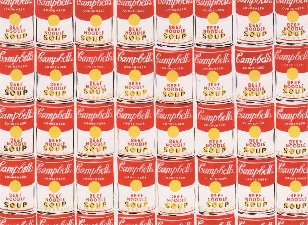 Andy Warhol Campbell Soup Cans Wallpaper Advertising Painting Postcard