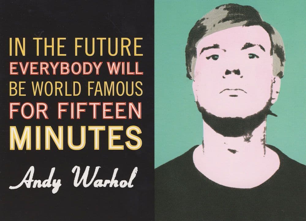 Andy Warhol In The Future Everybody Will Be World Famous Painting Postcard