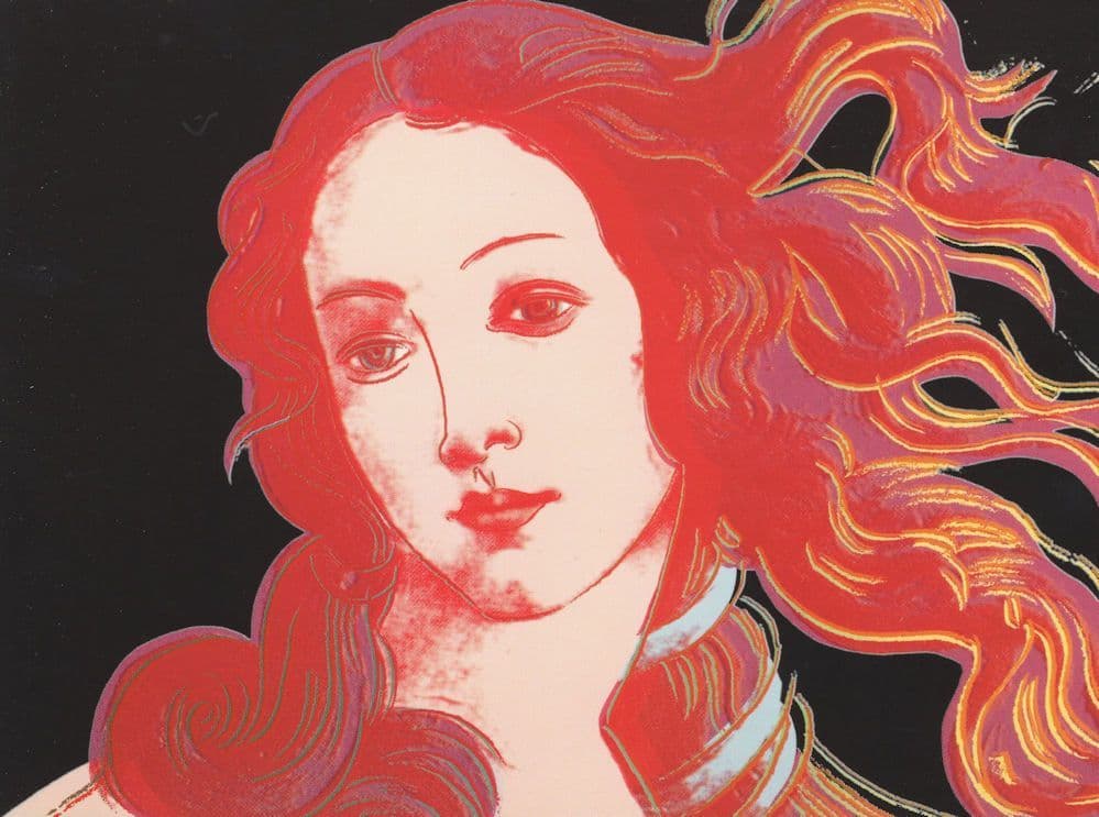 Andy Warhol The Birth Of Venus Red Glamour Painting Postcard