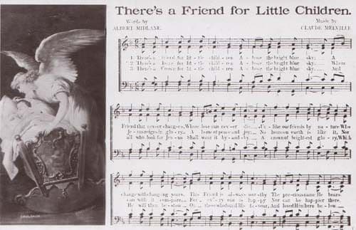 Angel Wings Piano Music Religious Songcard Old Postcard