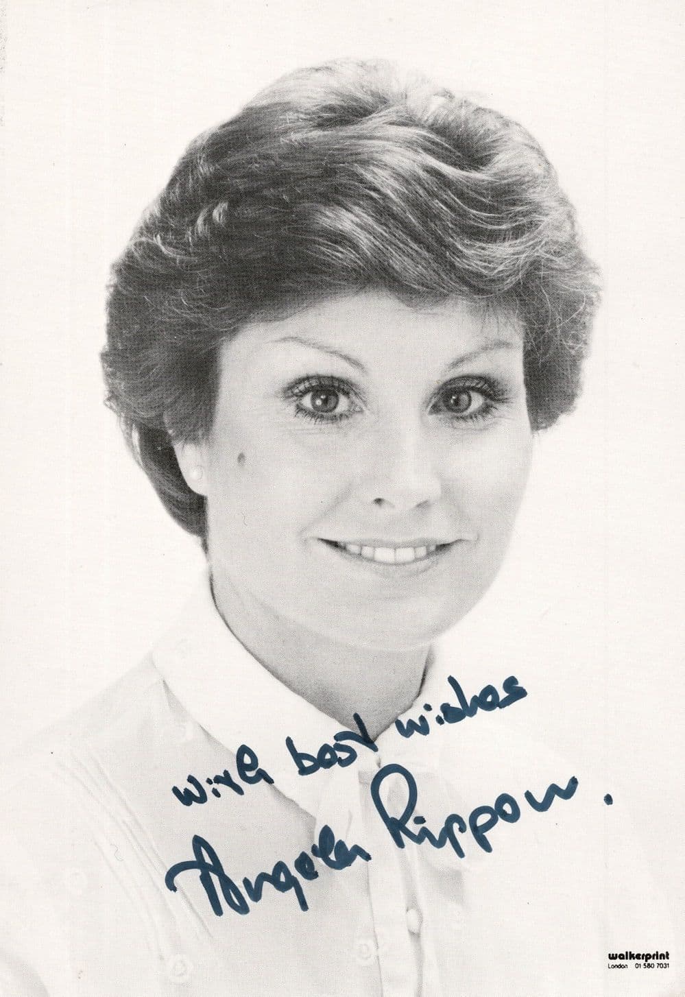 Angela Rippon BBC Newsreader Undedicated Hand Signed Photo