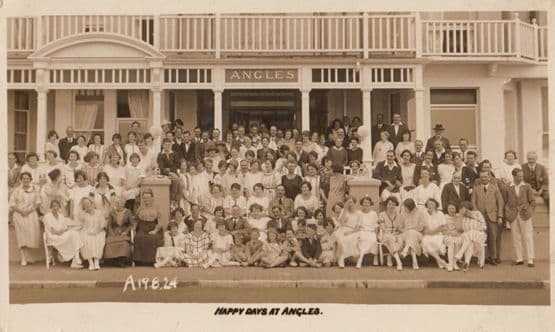 Angles Eastbourne Sussex Boarding House Hotel 1924 Antique Real Photo Postcard