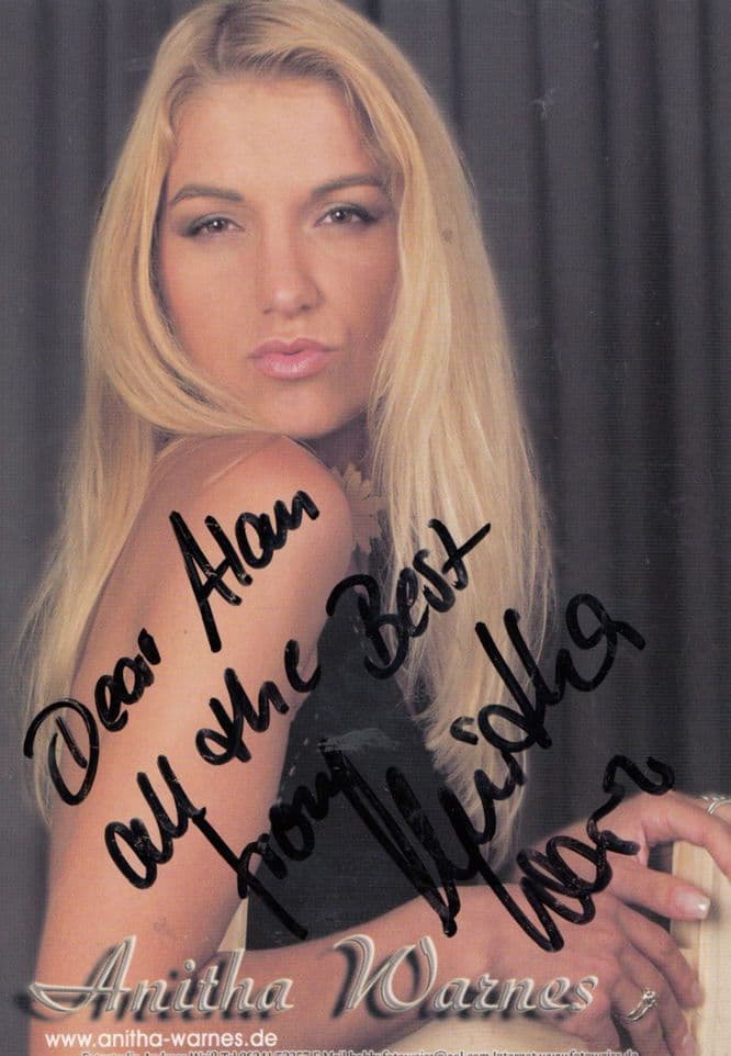 Anitha Warnes German Signer Hand Signed Photo