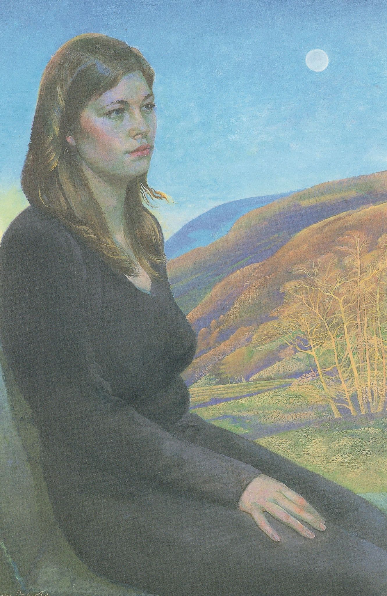 Ann Arnold Portrait Of Nora Oil Painting Brotherhood Of Ruralists Postcard