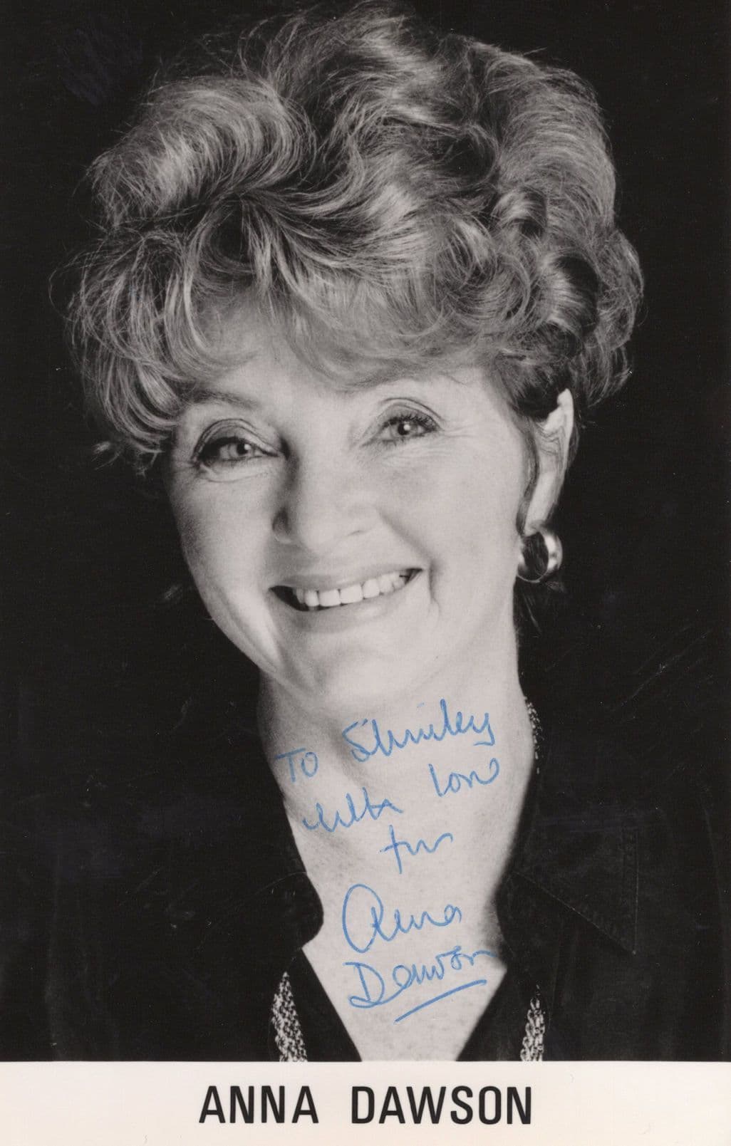 Anna Dawson of Kenny Everett Benny Hill Show Hand Signed Photo