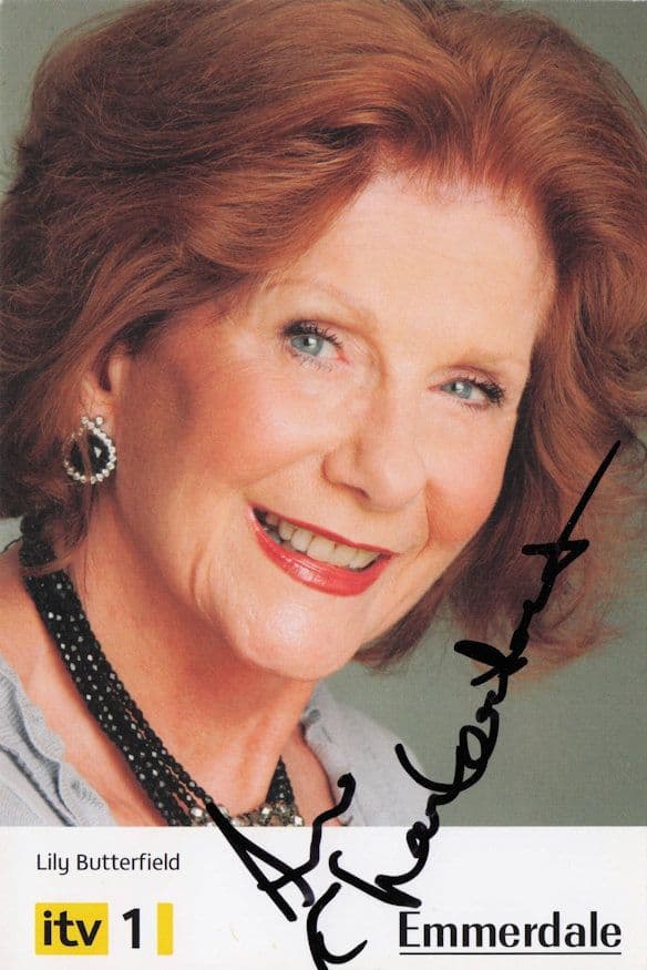 Anne Charleston Lily Butterfield Emmerdale Hand Signed Cast Photo