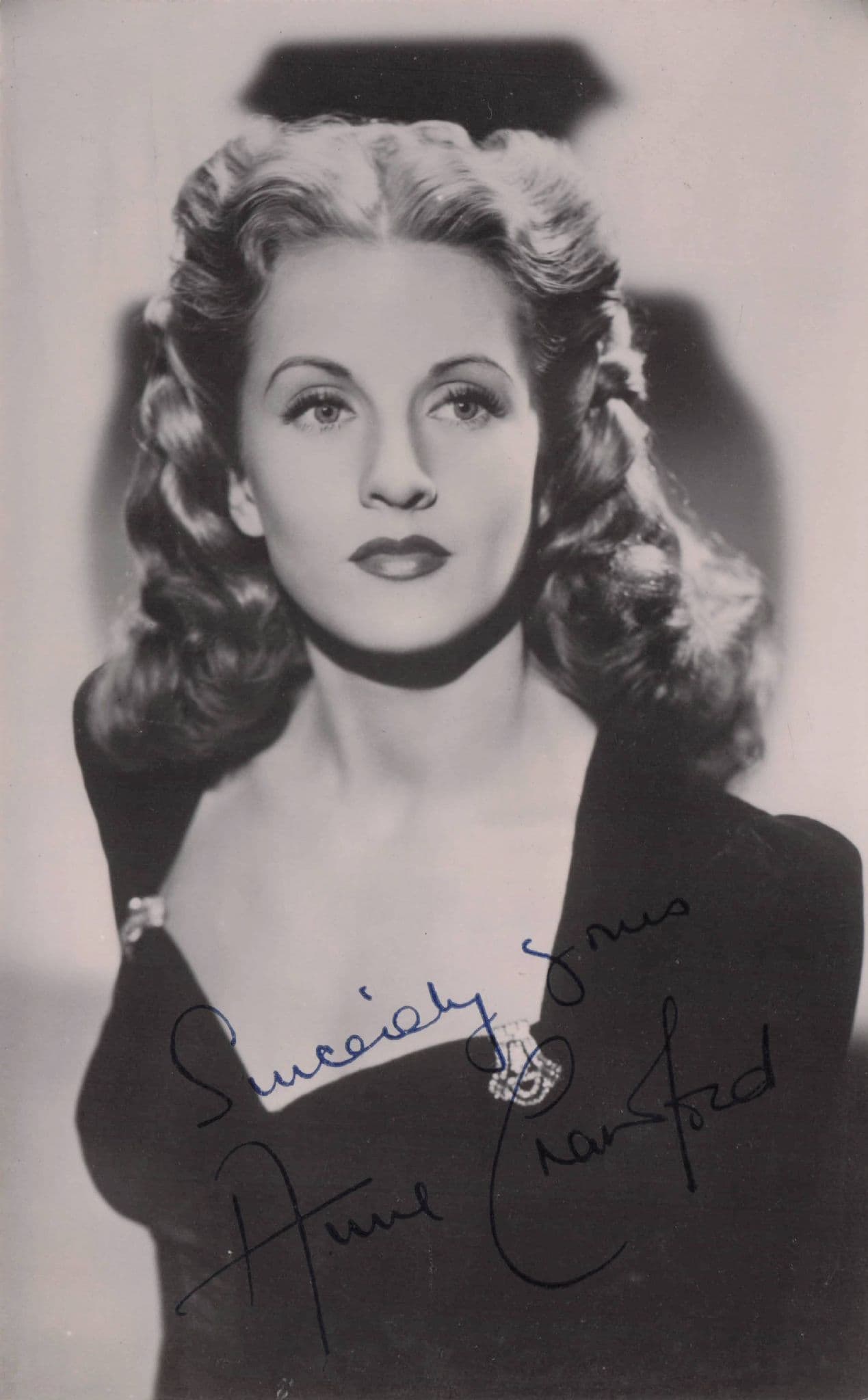 Anne Crawford Hollywood Actress Printed Signed Photo