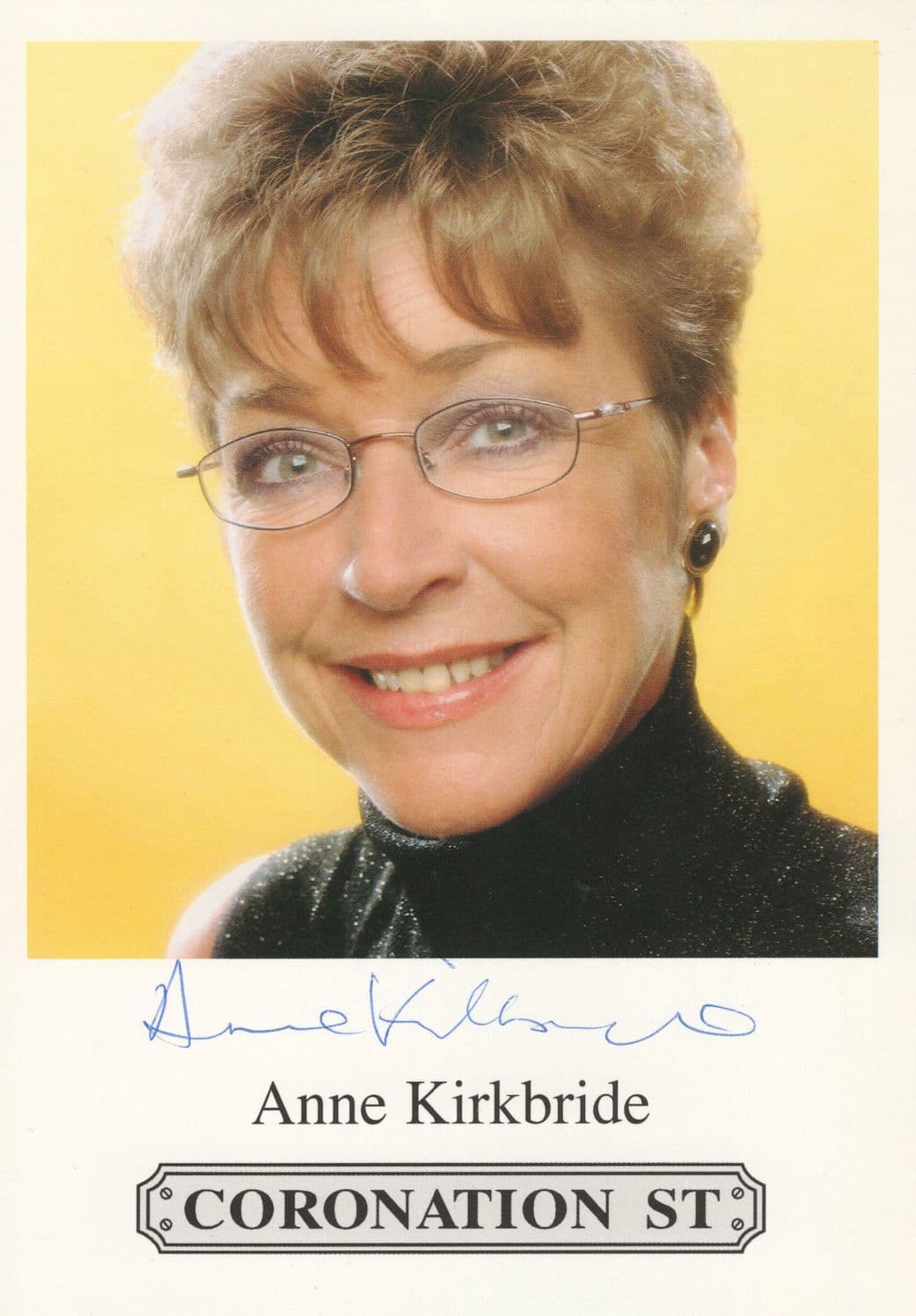 Anne Kirkbride Coronation Street ITV Hand Signed Cast Card Photo