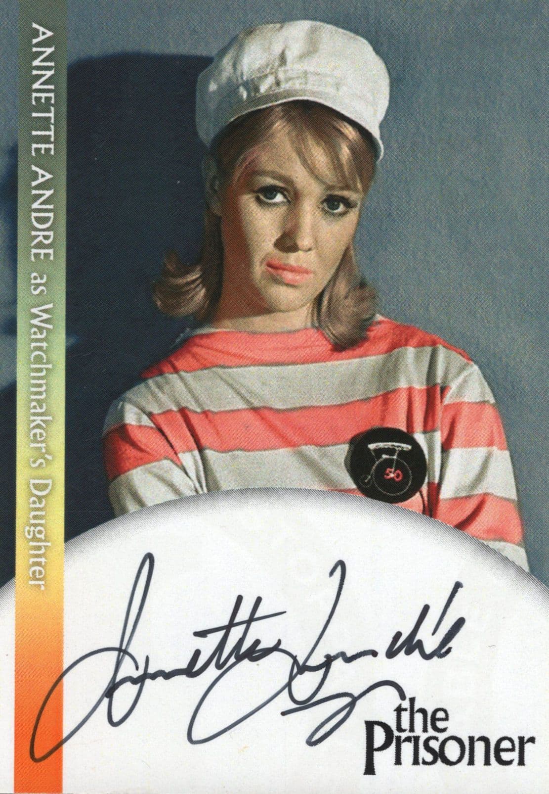 Annette Andre The Prisoner TV Show Watch Maker Autograph Signed Card