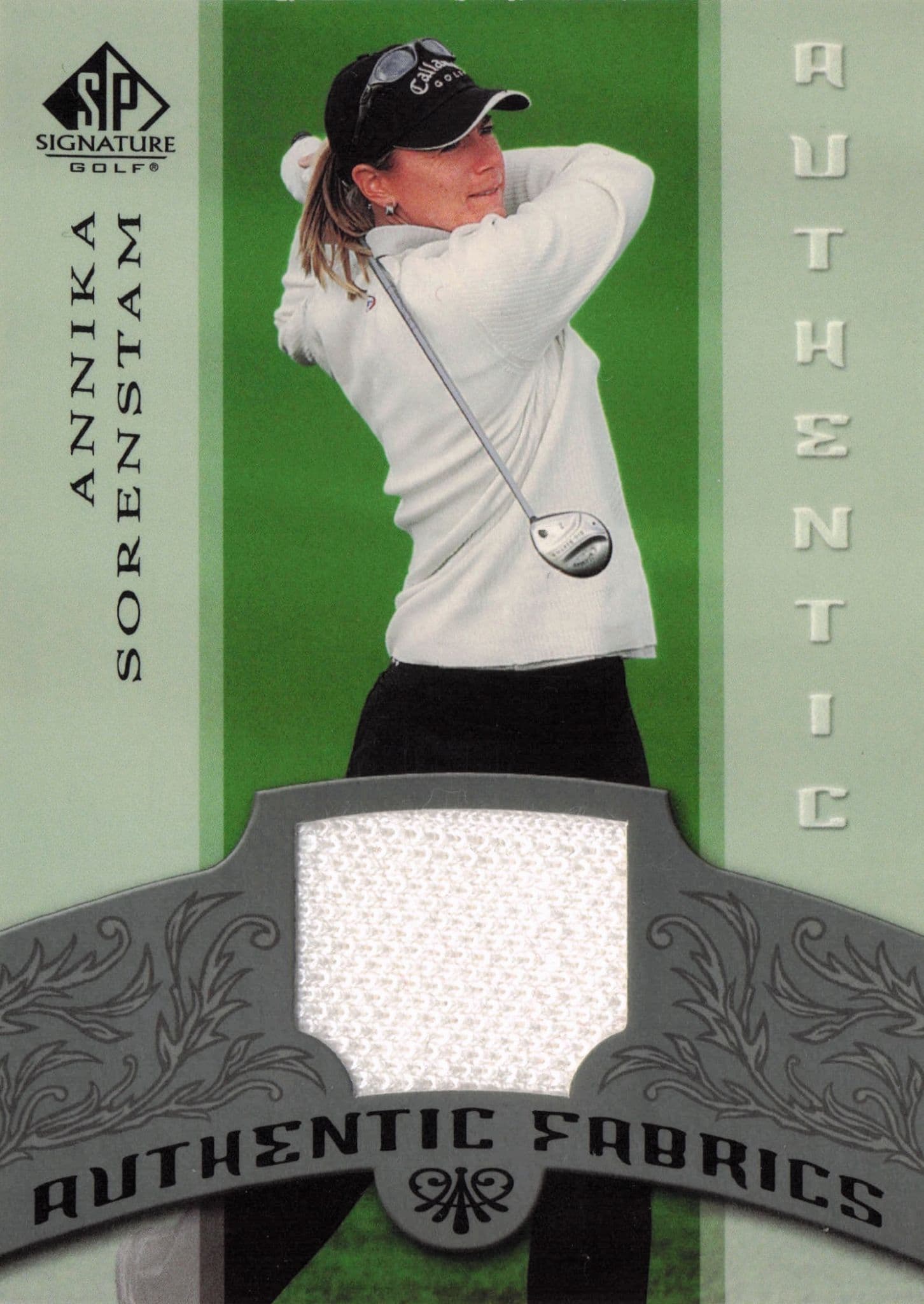 Annika Sorrenstam Authentic Fabrics 2005 SP Golf Upper Deck Worn Shirt Card