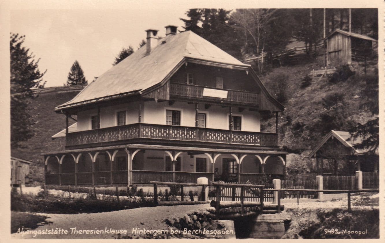 Ansichtskarte Hintergern Berchtesgaden AlpengaststÔøΩtte Theresienklause German Postcard