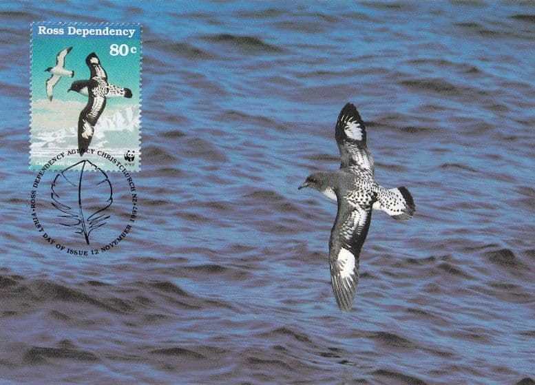 Antarctic Cape Petrel Bird WWF Stamp First Day Cover Postcard