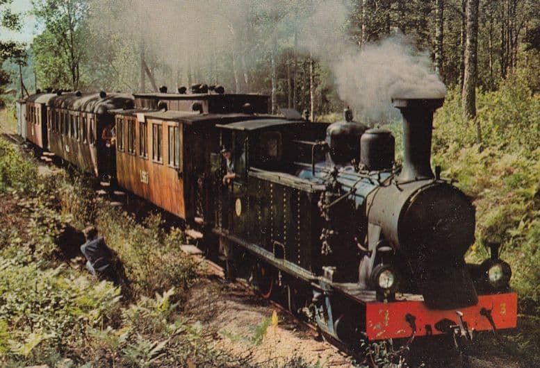 Anten Grafsnas Jarnvag Ruda Finsjo Kalmar Train Railway Swedish postcard