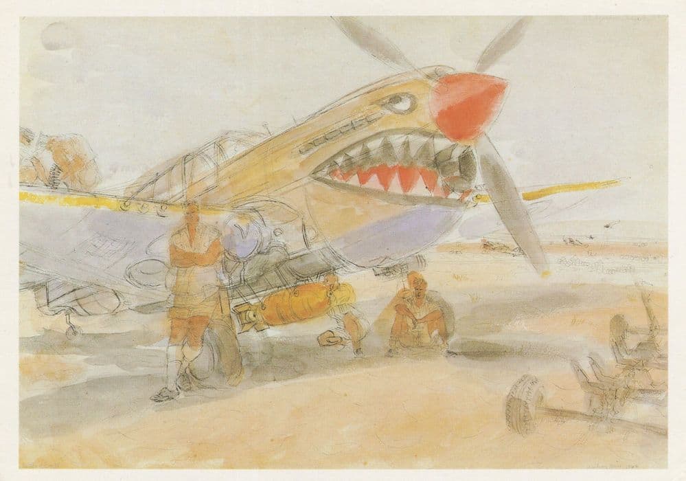 Anthony Grose The Battle Of Egypt Military Plane Painting Postcard