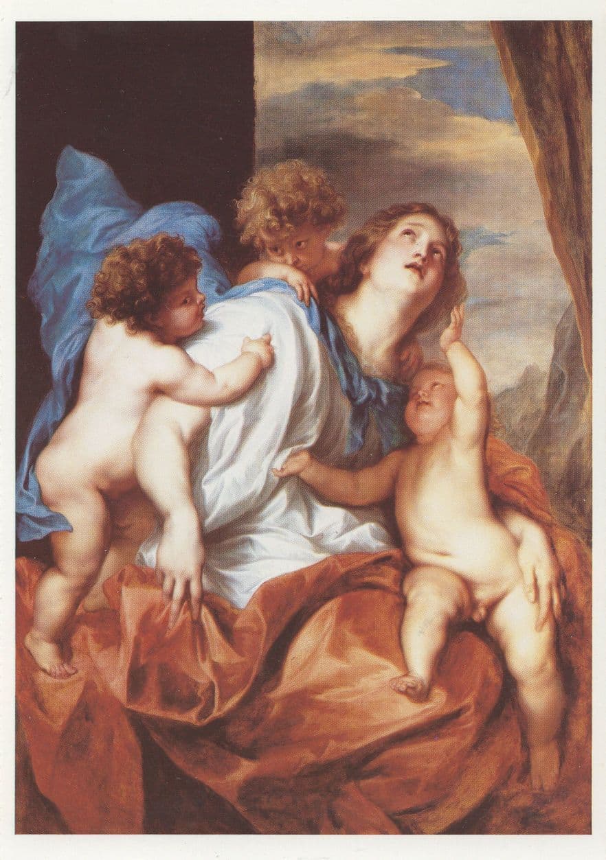Anthony Van Dyck Charity Painting Postcard