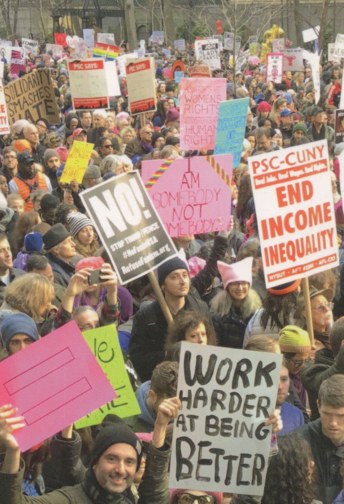 Anti Donald Trump USA Rally Income Inequality March Rally Postcard