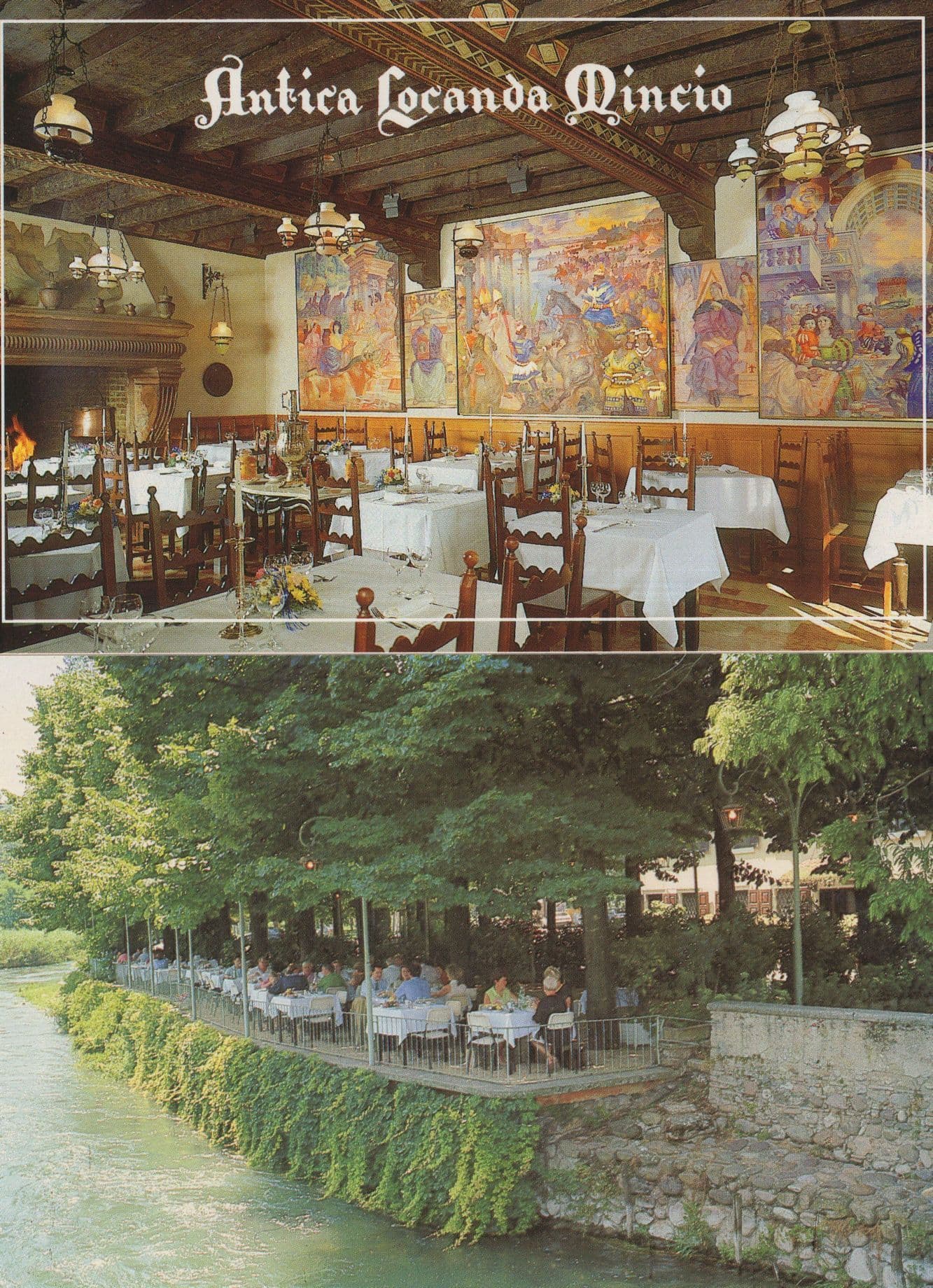 Antica Locanda Mincio 2x Italian Restaurant Cafe Postcard s