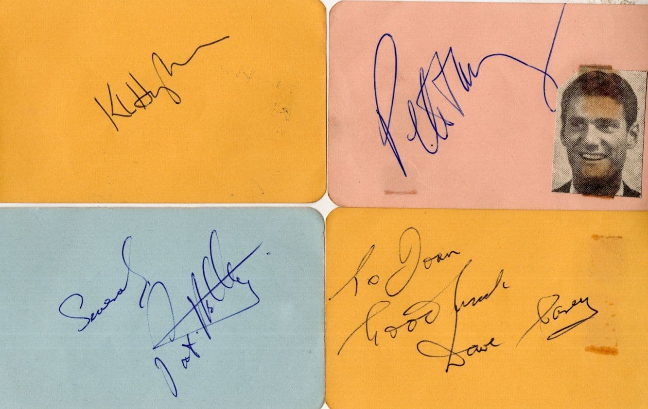 Antique Autograph 4x Book Page Collection