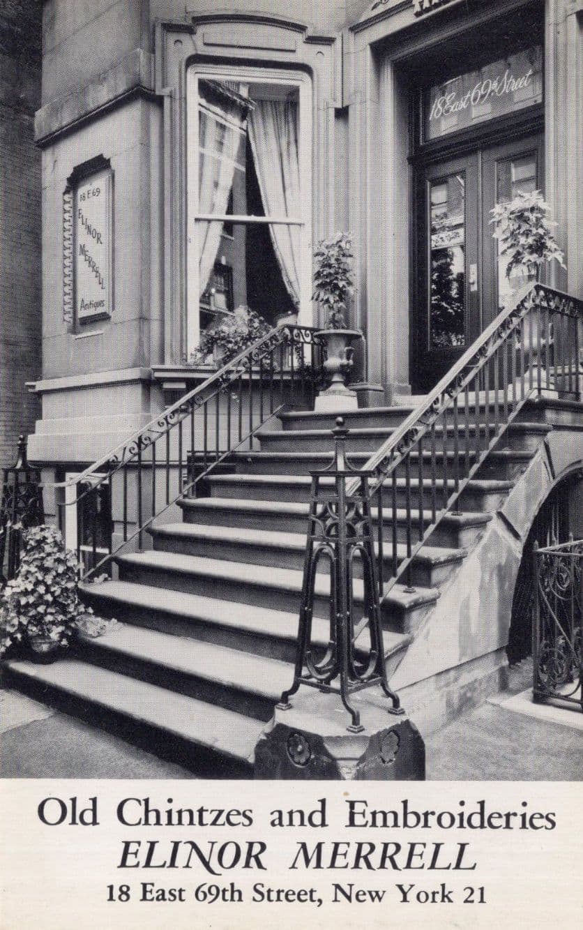 Antique Furniture and Fabrics Elinor Merrell 18 East 69th Street USA PB Postcard