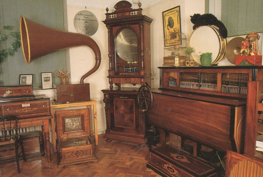 Antique HMV Gramophone LP Player at Gloucester Music Room Postcard