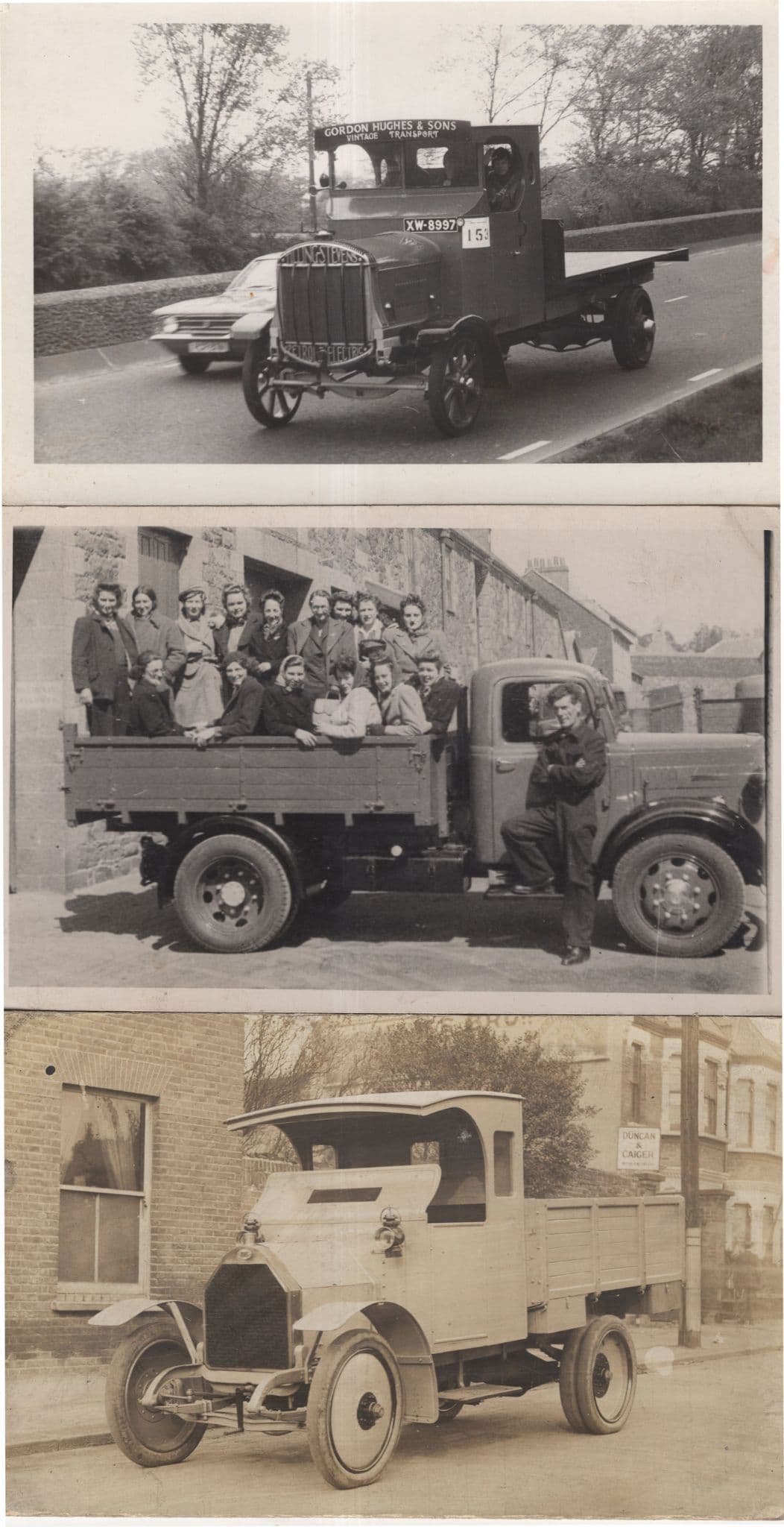 Antique Panel Old Lorry Transport Postcard & Photo 3x Bundle