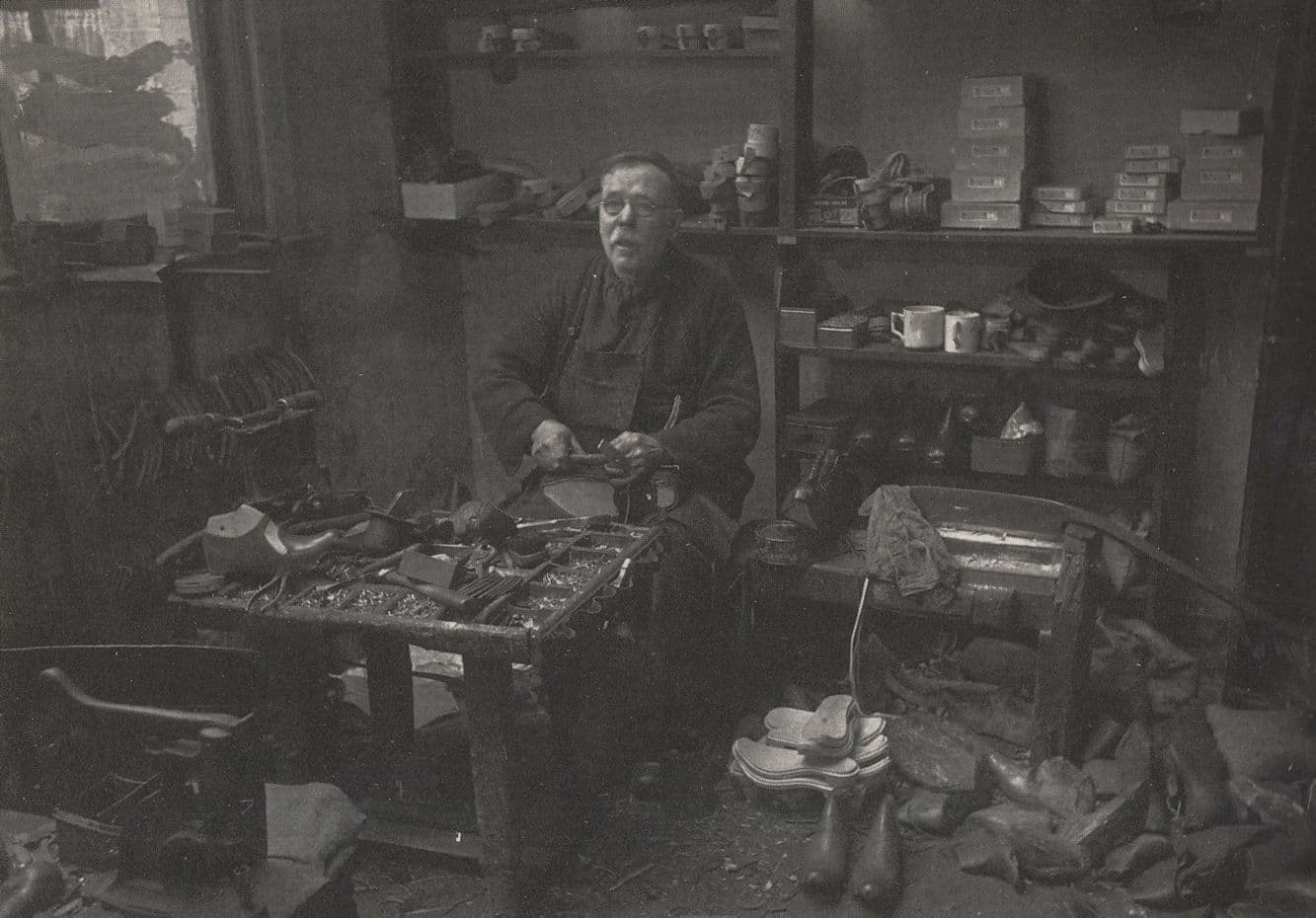 Antique Tools Shed in Wigan During WW2 1939 BBC RPC Postcard