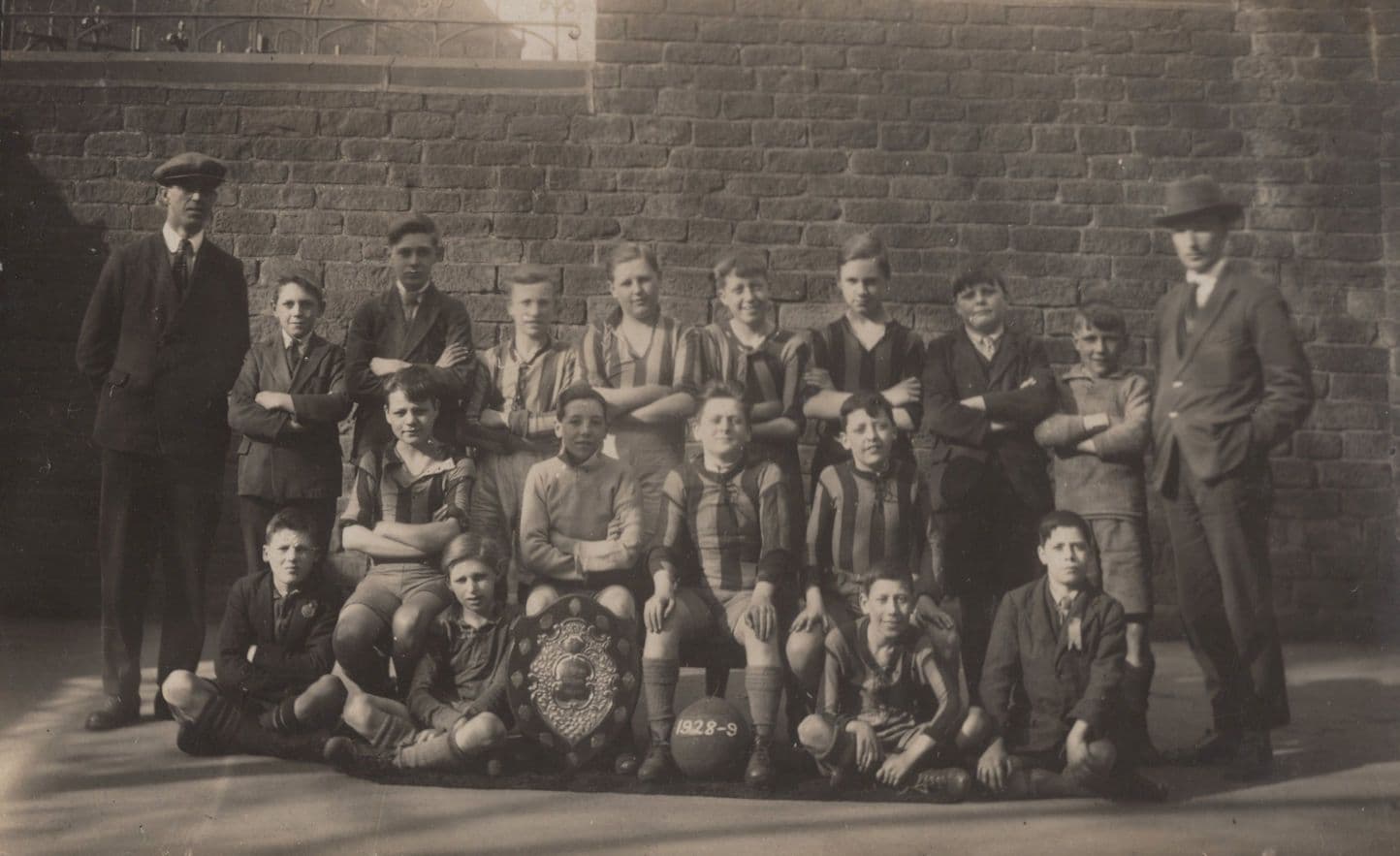 Antique Unidentified Youth Football Team 1928 RPC Postcard