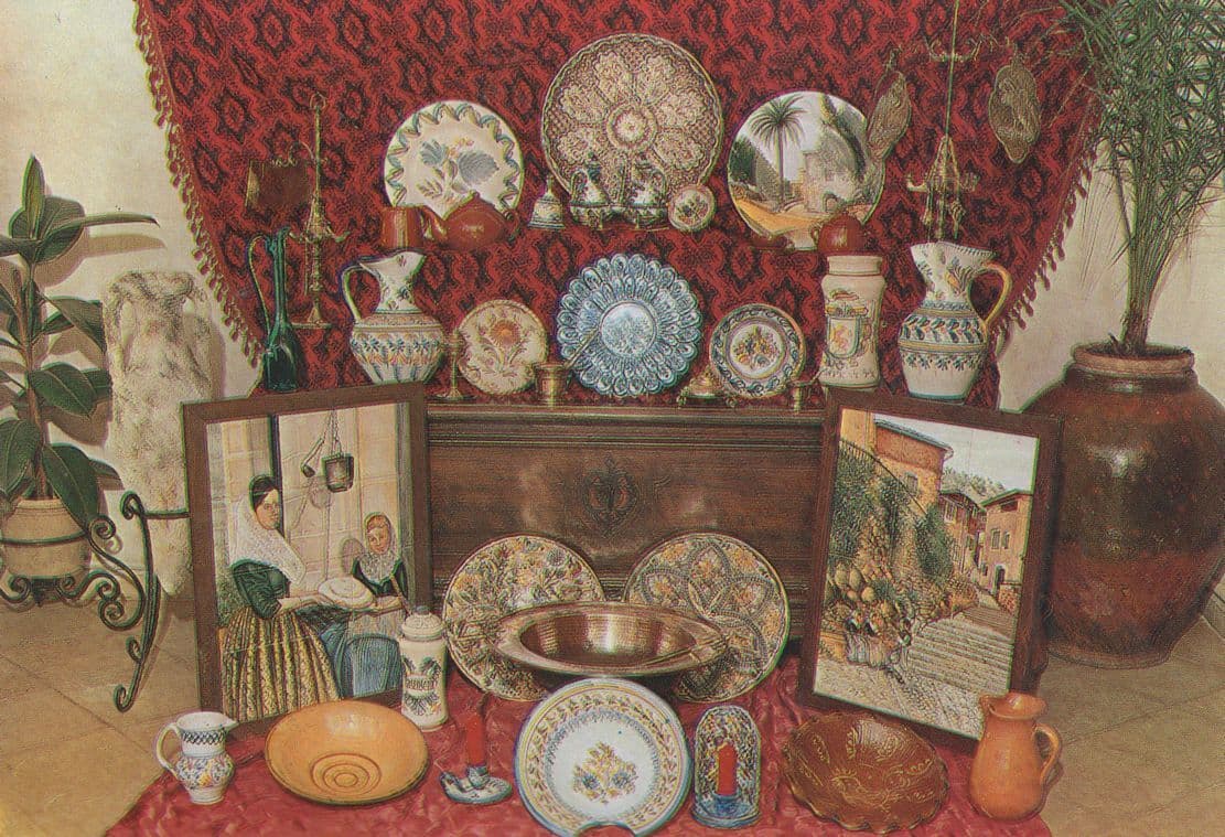 Antonio Castaner Spanish Antique Shop Advertising Postcard