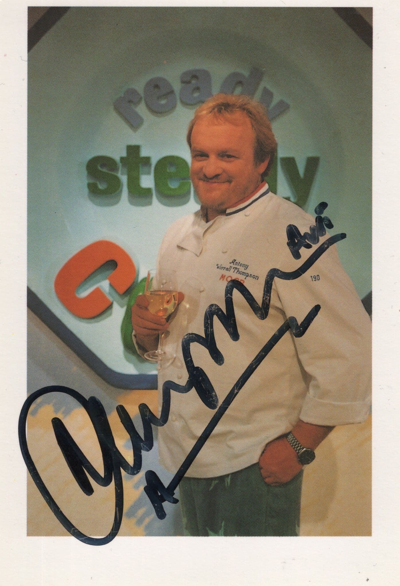Antony Worrall Ready Steady Cook Celebrity Chef Hand Signed Photo