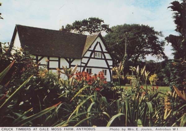 Antrobus Cheshire Village Cruck Timbers Moss Farm Postcard