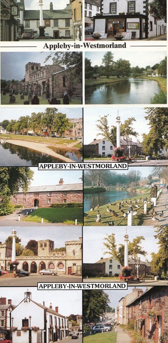 Appleby In Westmorland 3x Postcard incl Tourist Centre Almshouses Moot Hall